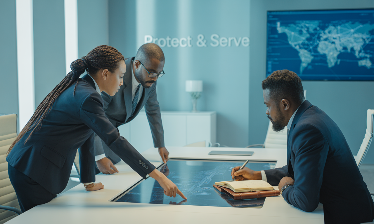 Team building discussion in office